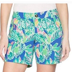 Lilly Pulitzer Jayne Stretch Short in Beckon Blue Wake Up Call Size 8